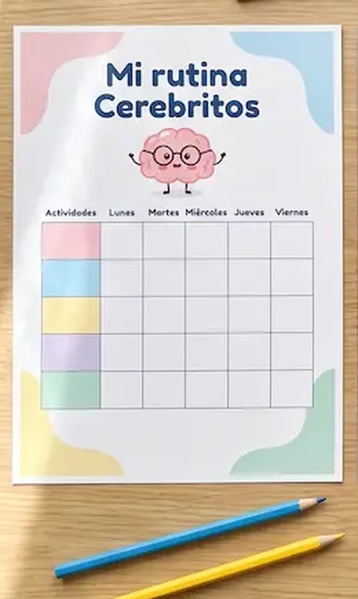 Calendario de rutina Mi rutina Cerebritos para imprimir